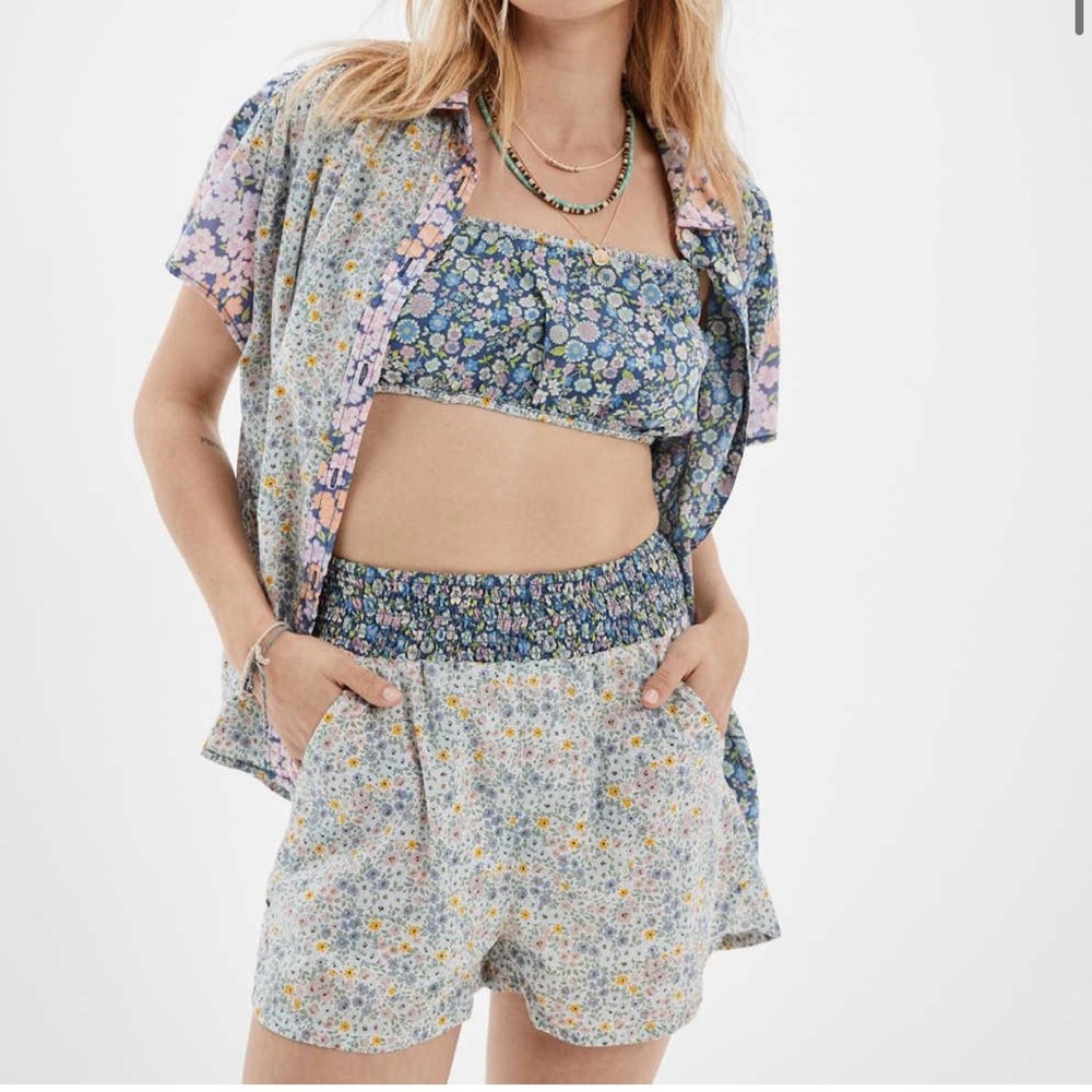 America Eagle Oversized Floral Resort Set
